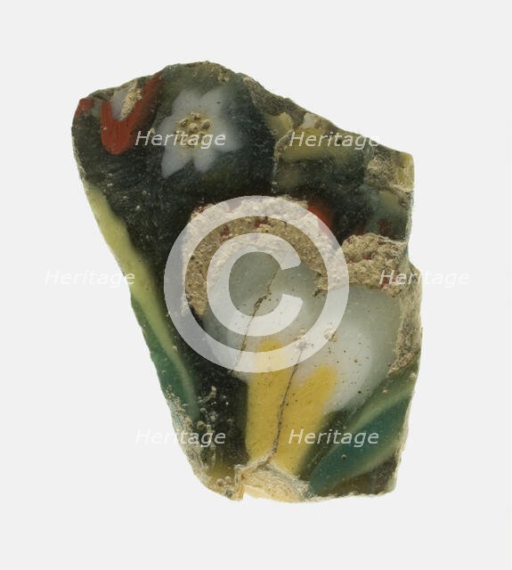 Fragment of a Floral Inlay, Egypt, Ptolemaic Period-Roman Period, (1st century BCE-1st century CE). Creator: Unknown.