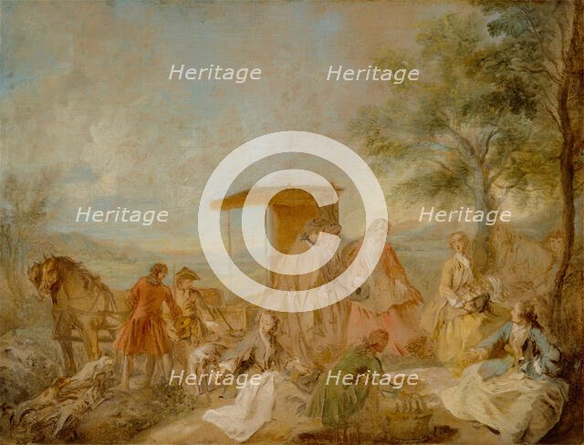 The Repast of the Hunting Party, c1725. Creator: Nicolas Lancret.