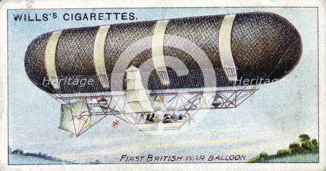 'Nulli Secundus', first British military steerable balloon (dirigible), 1905-1907 (c1910). Artist: Unknown