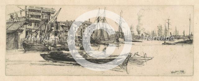Thames Warehouses, 1859. Creator: James Abbott McNeill Whistler.