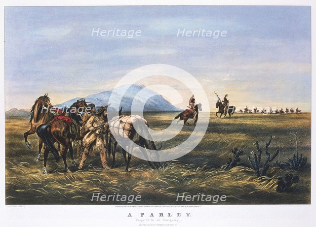 'A Parley', 1834-1907. Artist: Currier and Ives