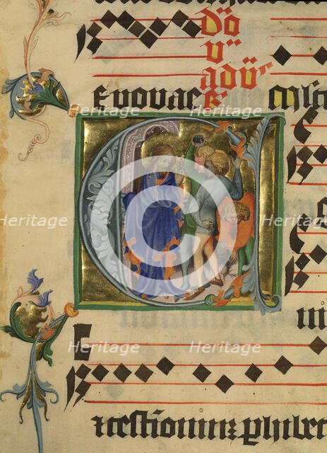 The Stoning of Christ, early 15th century. Creator: Unknown.