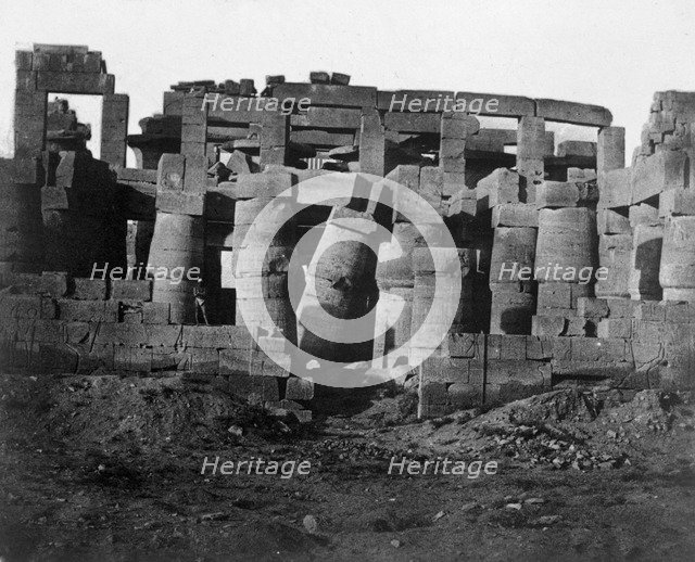Temple ruins, Egypt, 1852.  Artist: Maxime du Camp