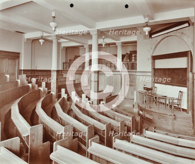 Lecture theatre, London Day Training College, Camden, 1907. Artist: Unknown.