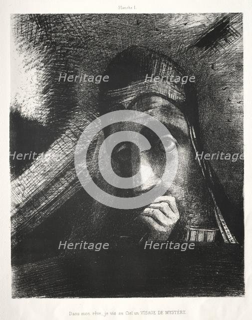 Homage to Goya, 1885. Creator: Odilon Redon (French, 1840-1916); Lemercier & Cie..