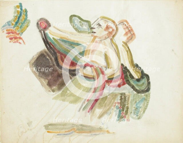 Watercolor sketch, c1910s. Creator: Verner Thome.