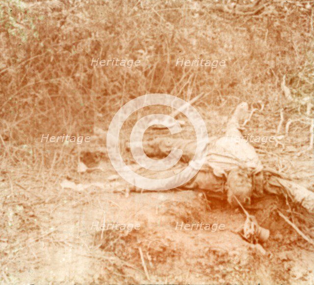 Dead body, Furnes, Flanders, Belgium, c1914-c1918. Artist: Unknown.