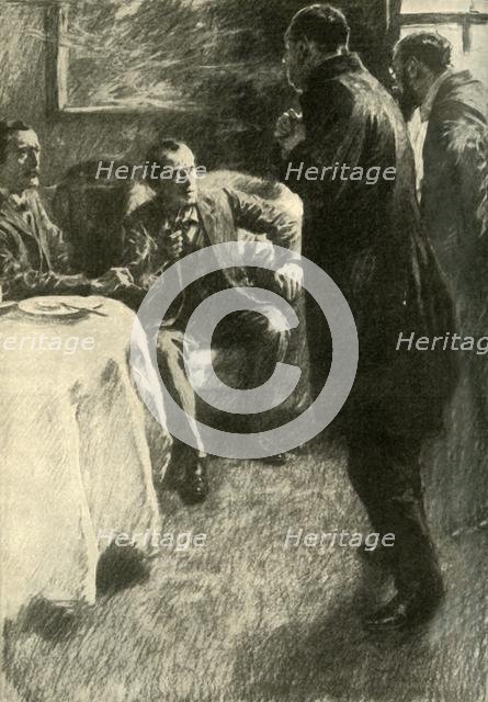 "'The Most Extraordinary and Tragic Affair Has Occurred During the Night', Said the Vicar", 1910. Creator: Gilbert Joseph Holiday.