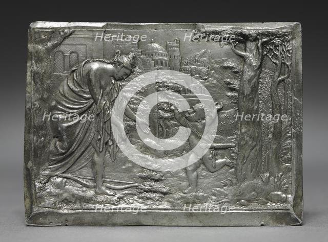 Cupid Complaining to Venus, c. 1540-1546. Creator: Peter Flötner (German, 1485-1546).