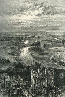 'The Thames Valley, from the Round Tower', c1870.