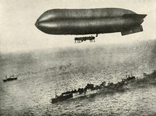 'An Airship Escorting a Convoy', (1919). Creator: Unknown.