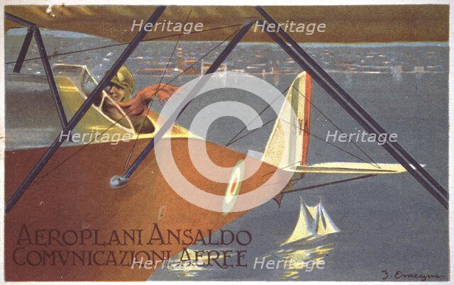 Aeroplani Ansaldo - Comunicazioni Aeree, 1919. Creator: Omegna, Filippo (1881-1948).