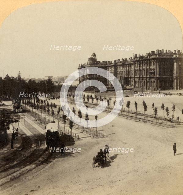 'The Imperial Winter Palace from Nevsky Prospect, St. Petersburg, Russia', 1897. Creator: Underwood & Underwood.