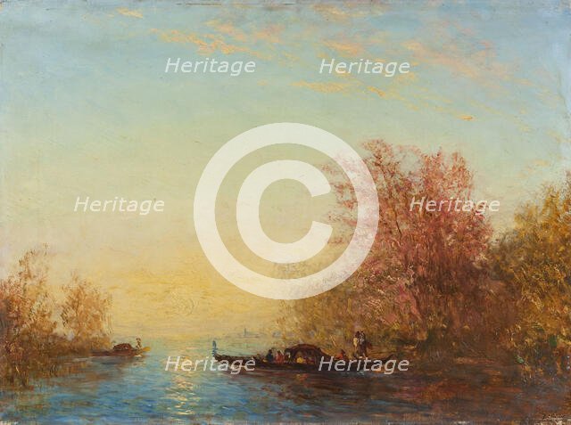 Fusine, environs de Venise, between 1870 and 1890. Creator: Felix Francois Georges Philibert Ziem.