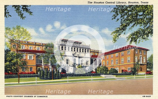 The Houston Central Library, Houston, Texas, USA, 1946. Artist: Unknown