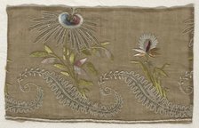 Fragment of Embroidery, 18th century. Creator: Unknown.