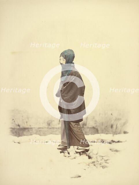 Woman in Winter Dress, 1866-1867. Creator: Felice Beato.