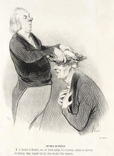 Un Prix de Poësie, 1845. Creator: Honore Daumier.
