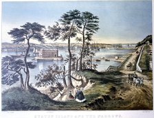 'Staten Island and the Narrows', New York, USA, c1834-c1876. Artist: Frances Flora Bond Palmer