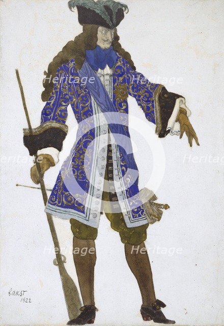 Design for the Count's Costume in Act III of 'The Sleeping Princess', 1922. Artist: Leon Bakst.