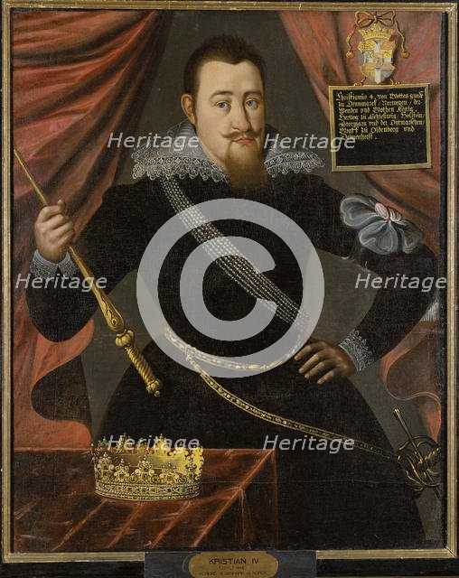 Portrait of King Christian IV of Denmark (1577-1648) . Creator: Anonymous.