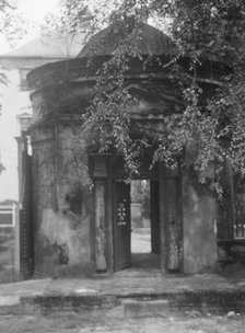 Gatehouse in front of the Joseph Manigault House, 350 Meeting Street, Charleston..., c1920-c1926. Creator: Arnold Genthe.