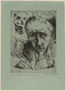 Tod und Künstler (Death and the Artist), 1920-1921. Creator: Lovis Corinth.