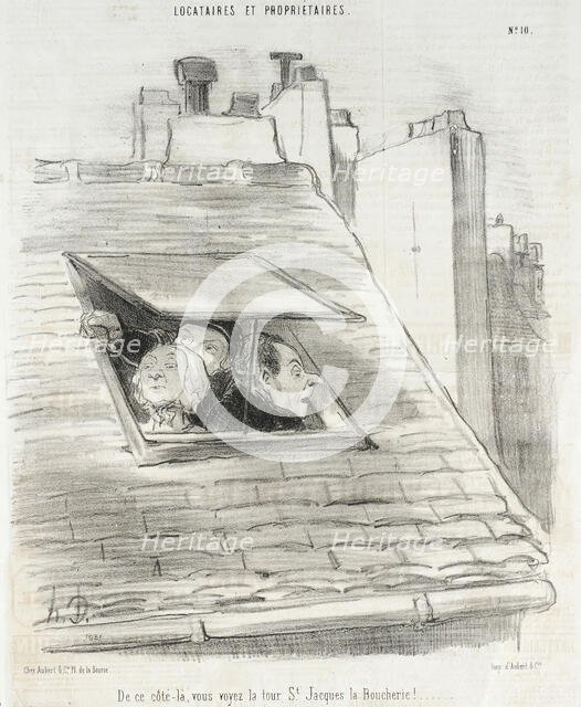 De ce côté-là, vous voyez la tour St. Jacques..., 1847. Creator: Honore Daumier.