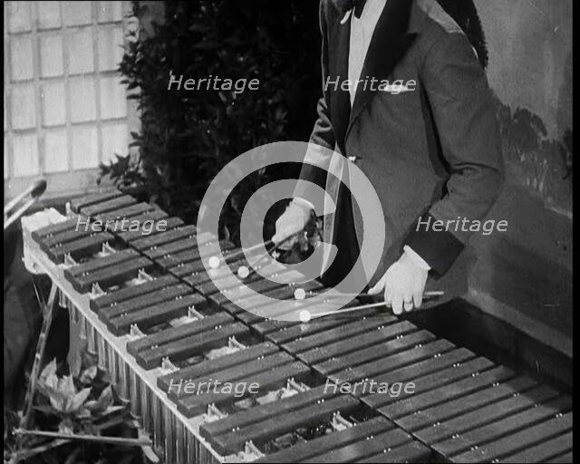 Man Playing the Xylophone, 1930s. Creator: British Pathe Ltd.