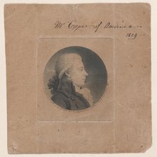 Portrait of Mr. Cowper of America, to right, 1792. Creator: Gilles Louis Chrétien.