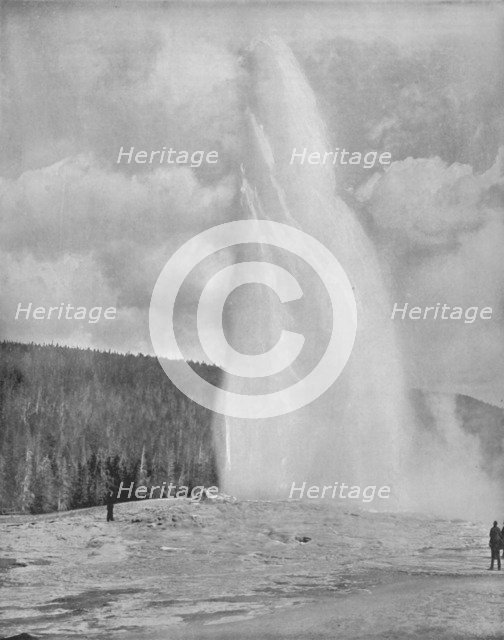 'A Geyser In the Yellowstone Park', 19th century. Artist: Unknown.