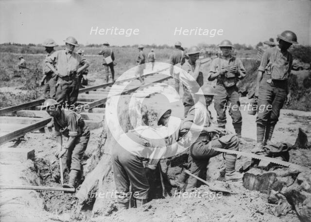 British building railroad, 28 Jul 1917. Creator: Bain News Service.