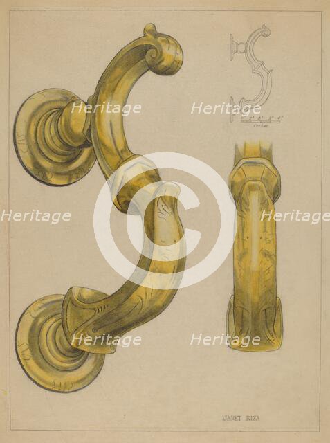 Door Knocker, c. 1936. Creator: Janet Riza.