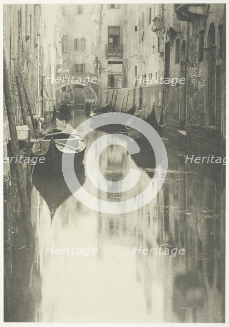 A Venetian Canal, 1894, printed 1897. Creator: Alfred Stieglitz.