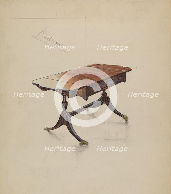 Sofa Table, c. 1936. Creator: M. Rosenshield-von-Paulin.