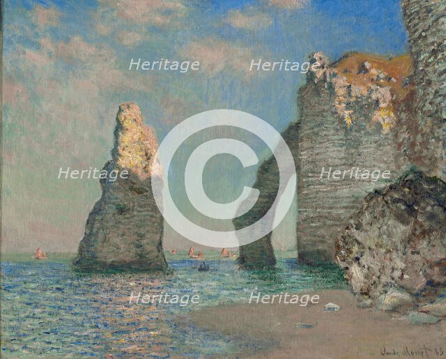 The Cliff at Etrétat, 1885. Creator: Monet, Claude (1840-1926).