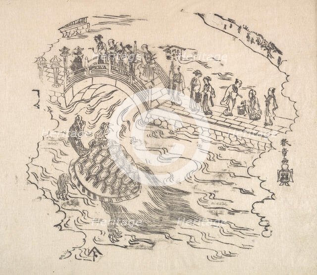 Shinabazu Benten Kaicho: Ceremony of Worshipping Benten at Shinabazu Temple, 18th century. Creator: Shunsho.