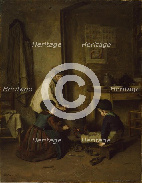 The Cold Day, 1858. Creator: Pierre Edouard Frere.