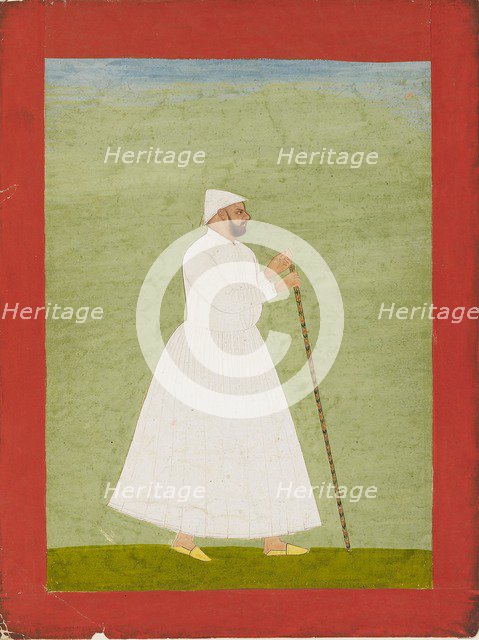 Court official wearing a white jama, c1740. Artist: Unknown.