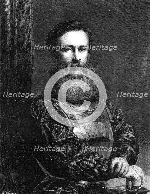 "A Soldier", painted by the late John Phillip, R.A,, 1868.  Creator: W Thomas.