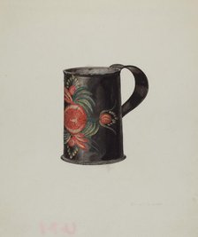 Toleware Mug, 1941. Creator: Samuel O. Klein.