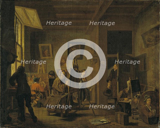 A Painter's Studio, early-mid 18th century. Creator: Jan Josef Horemans I.