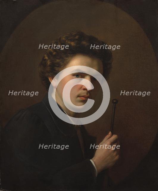 Self-Portrait with a Maulstick, c. 1863. Creator: Henri Regnault (French, 1843-1871).