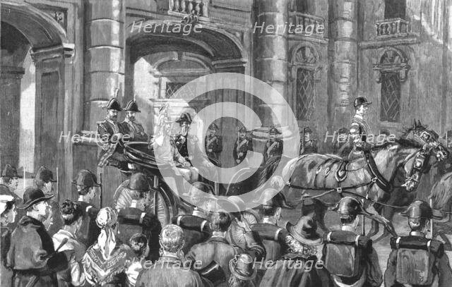 ''The Visit of the German Emperor to Rome; The Emperor and Prince Henry leaving the Vatican after th Creator: Unknown.