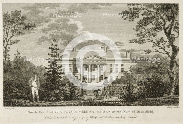 North front of Kenwood House, Hampstead, London, 1788. Creator: Heath.