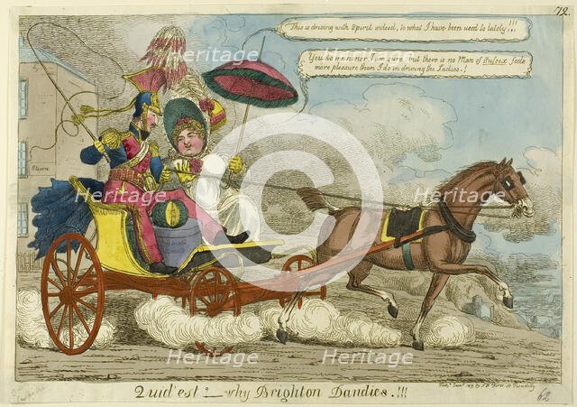 Quid est?- Why Brighton dandies.!!!, published January 1819. Creator: Charles Williams.