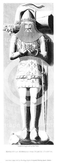 Effigy of Edward the Black Prince (1330-1376), 1824.Artist: Edward Blore