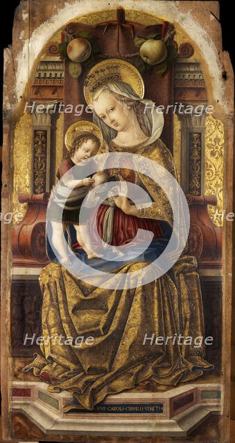 Madonna and Child Enthroned, c1476. Creator: Crivelli, Carlo (c. 1435-c. 1495).