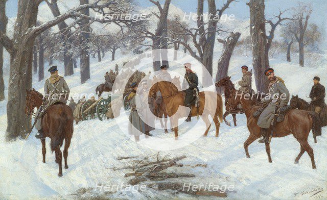 General Count Iosif Gurko in the Balkans. Artist: Kovalevsky, Pavel Osipovich (1843-1903)