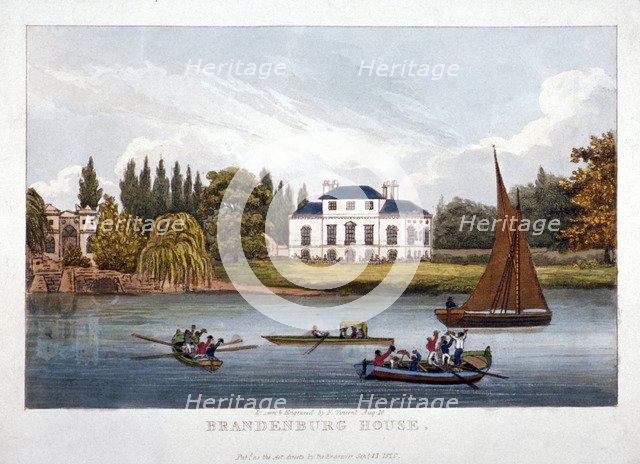 Brandenburgh House, Hammersmith, London, 1820.          Artist: F Vincent